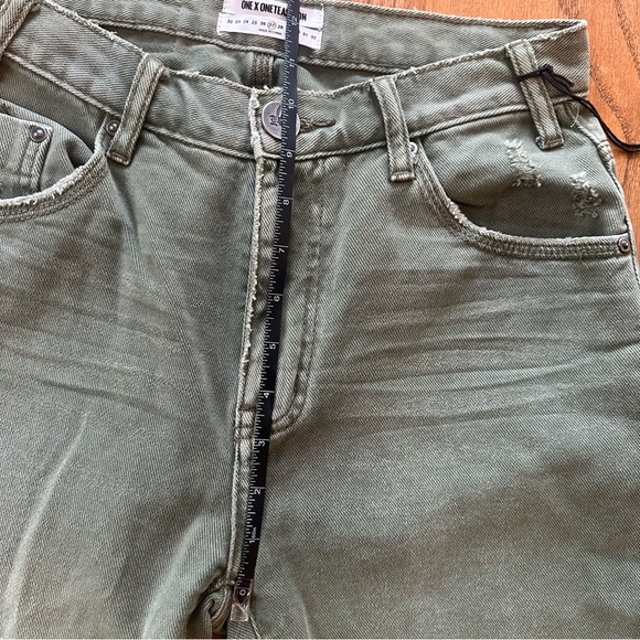 NWT One Teaspoon Freebirds Distressed High Waisted Pants Jeans Super Khaki Sz 27 - Picture 10 of 16